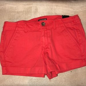 Coral low rise shorts